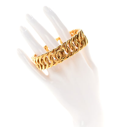 Chanel CC Chain Wide Bracelet Gold 2 of 5