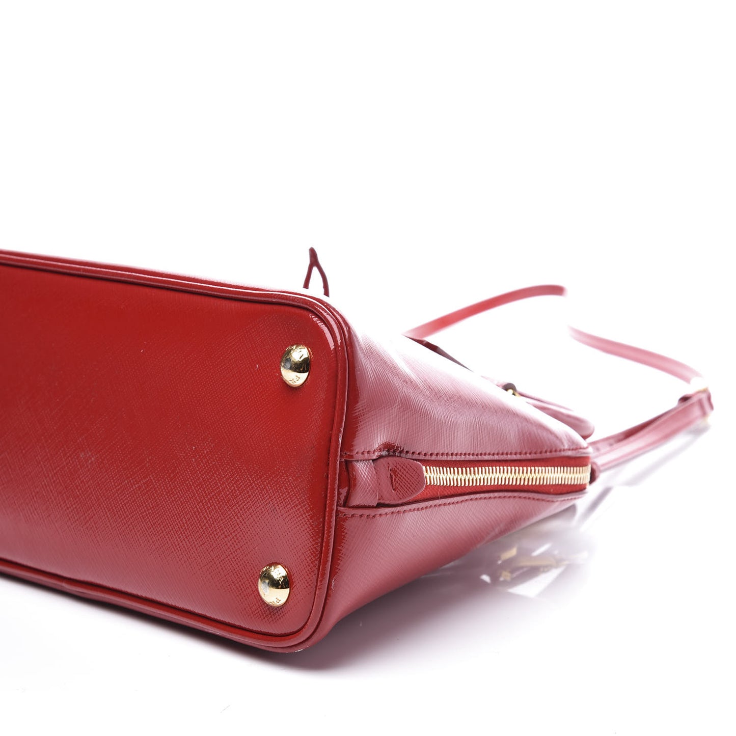 Saffiano Vernice Mini Promenade Tote Rosso