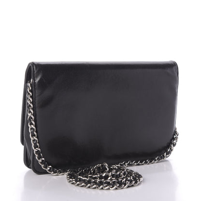 Chanel Lambskin Timeless CC Wallet On Chain WOC Black 3 of 11