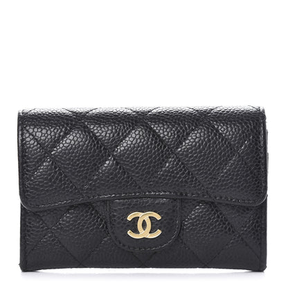 Chanel Caviar Quilted Flap Card Holder Black 1 of 9