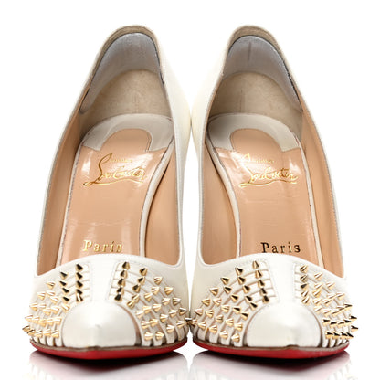 Christian Louboutin Kid Bareta 100 Pumps 38.5 Neige Light Gold 2 of 11