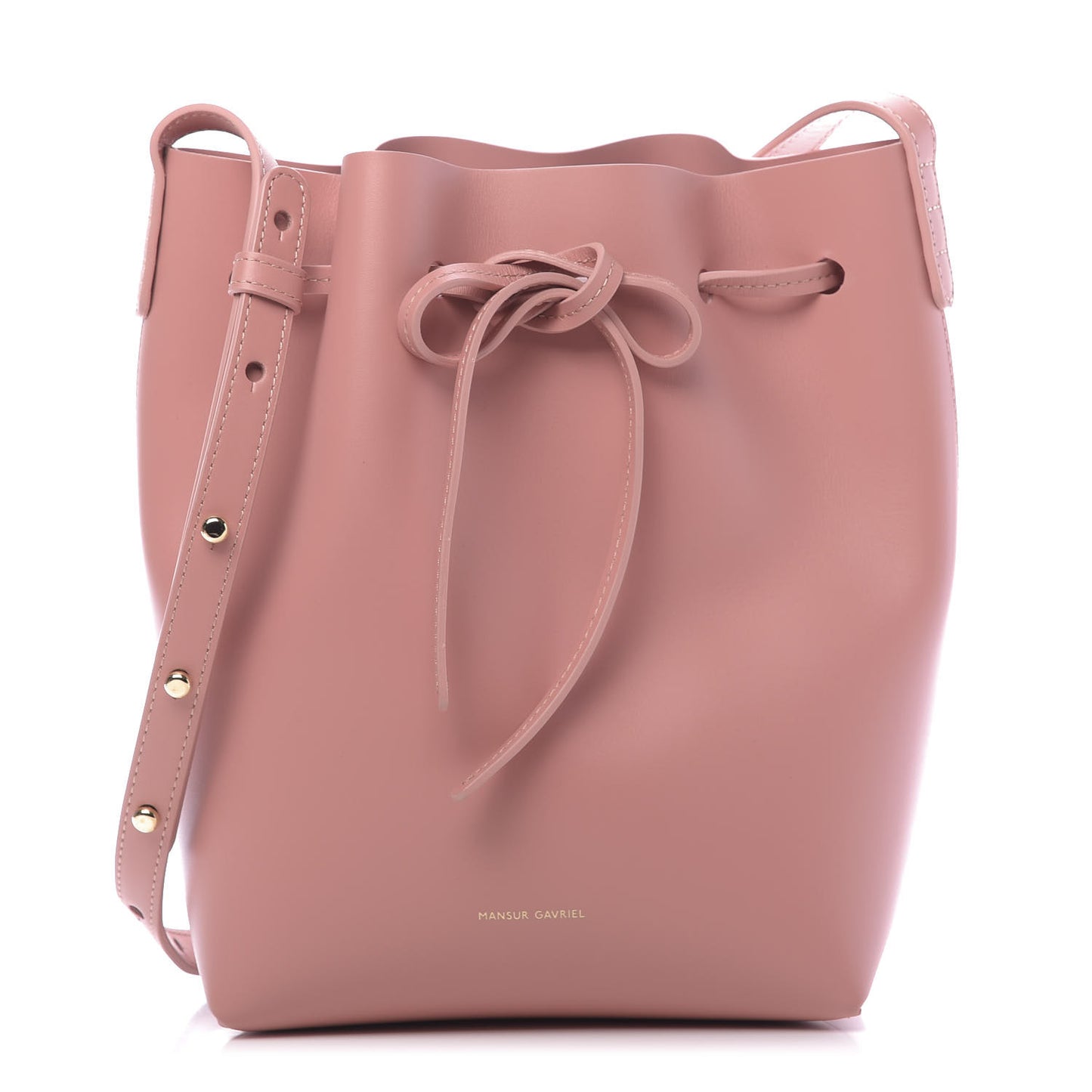 Calfskin Mini Bucket Bag Blush