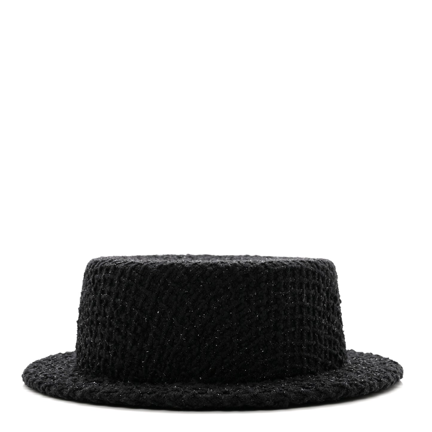 Tweed Boat Hat M Black