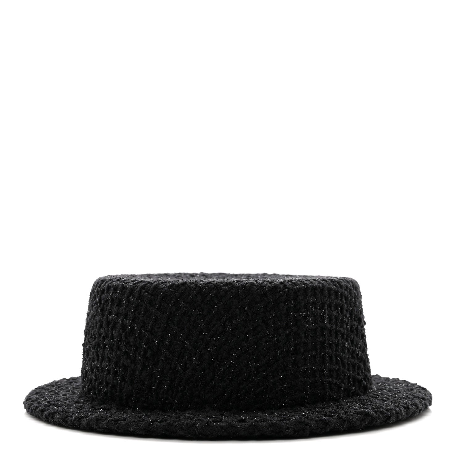 Chanel Tweed Boat Hat M Black 4 of 7