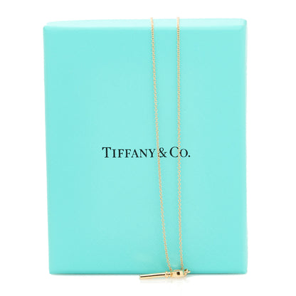 Tiffany 18K Rose Gold Mini Oval Key Pendant Necklace 6 of 7