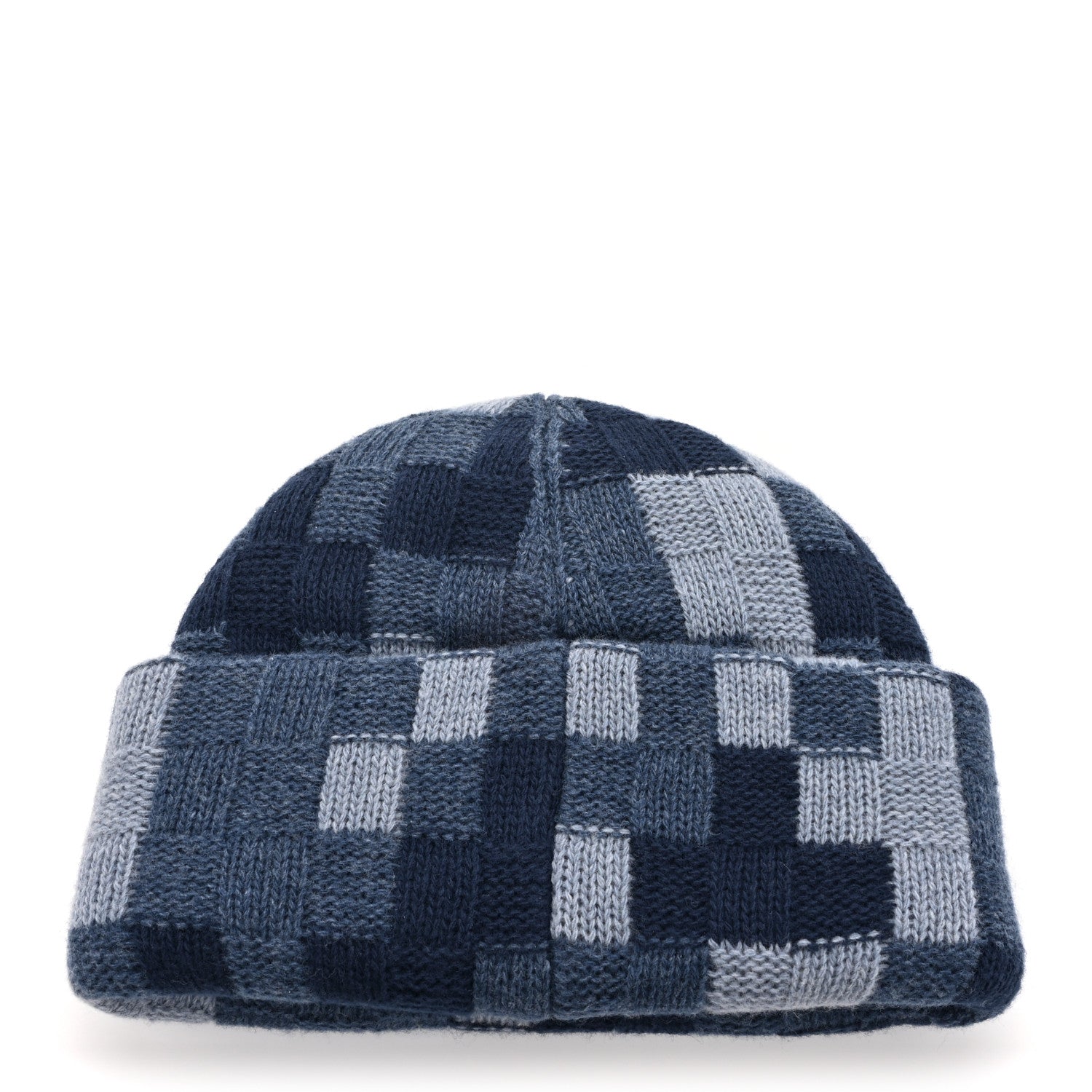 Louis Vuitton Damier Wool Denim Beanie Blue 3 of 5