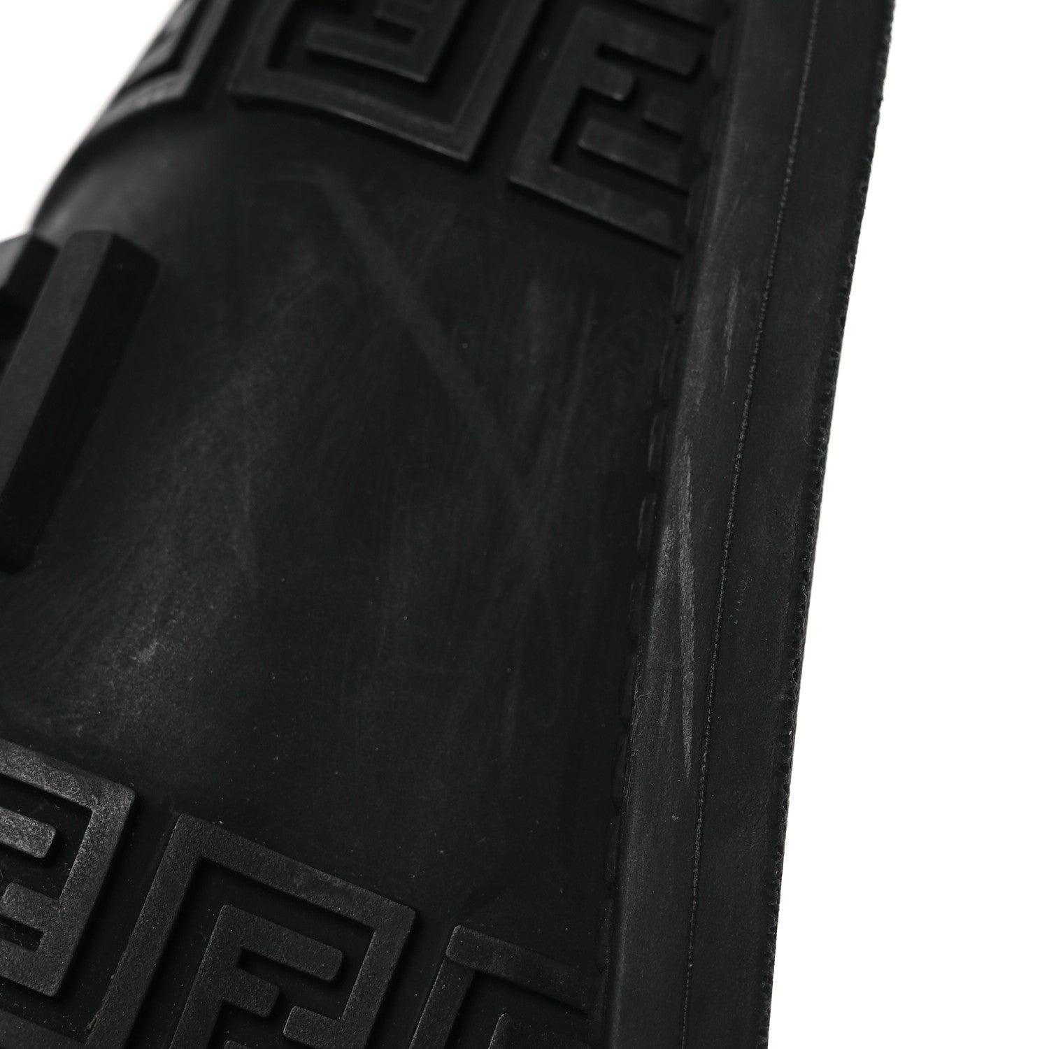 Fendi X VERSACE Rubber Logo Slide Sandals 38 Black 13 of 15