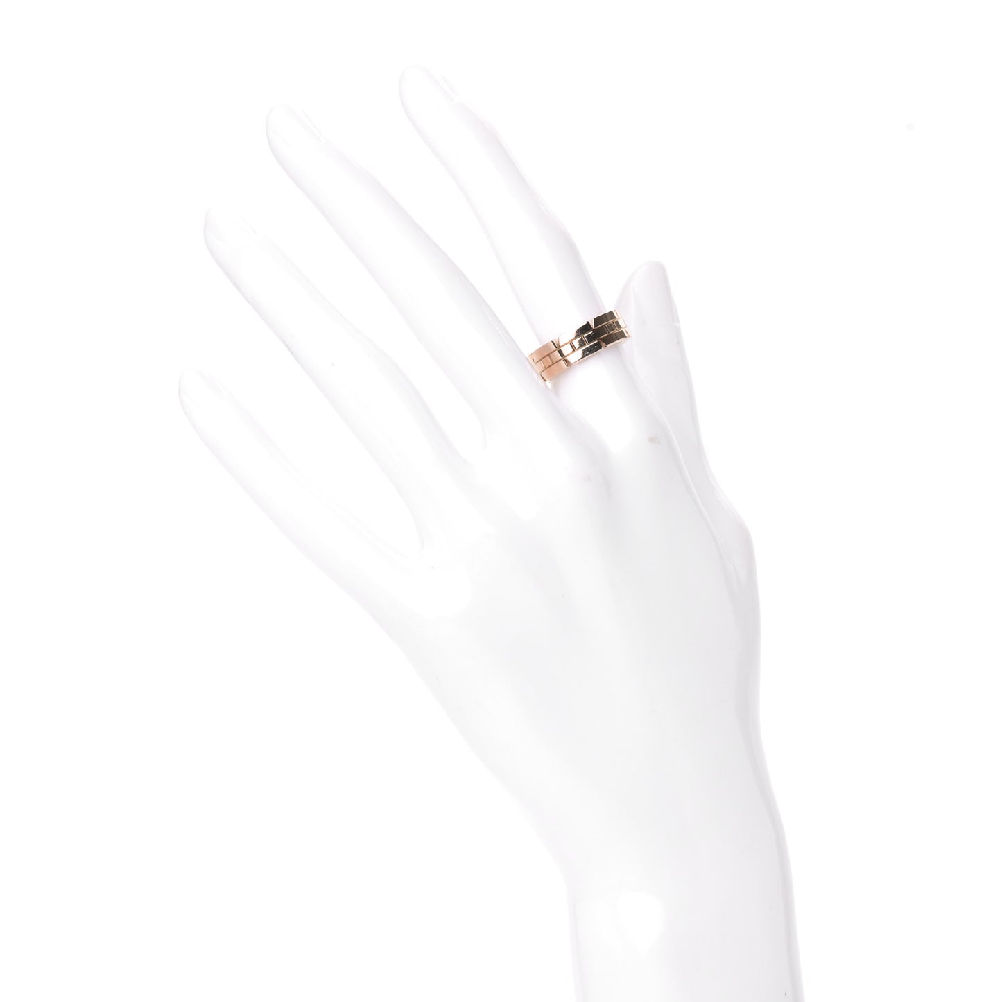 18K Pink Gold Tank Francaise Ring 49 5