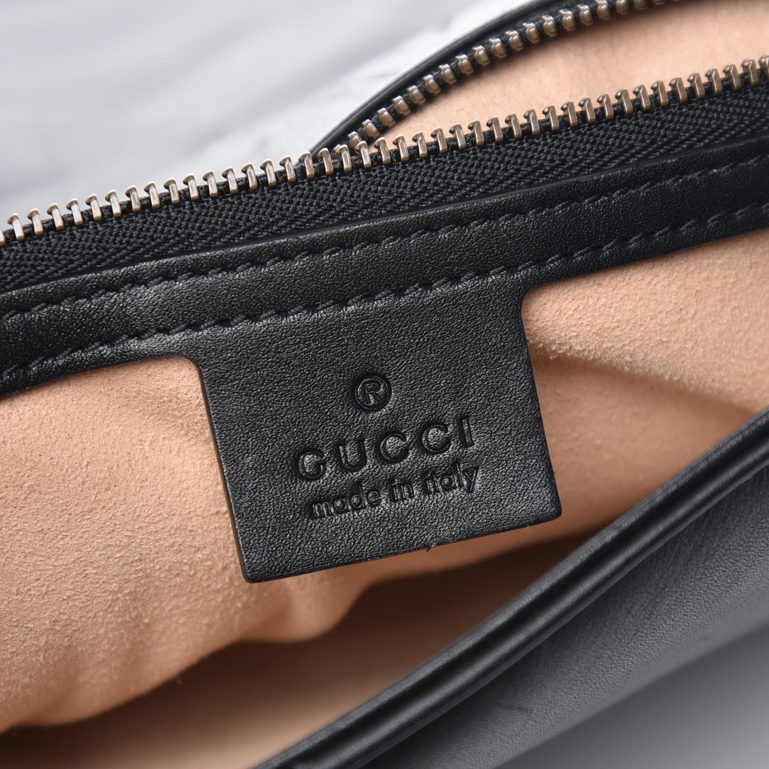 Gucci Calfskin Matelasse Medium GG Marmont Shoulder Bag Black 6 of 11