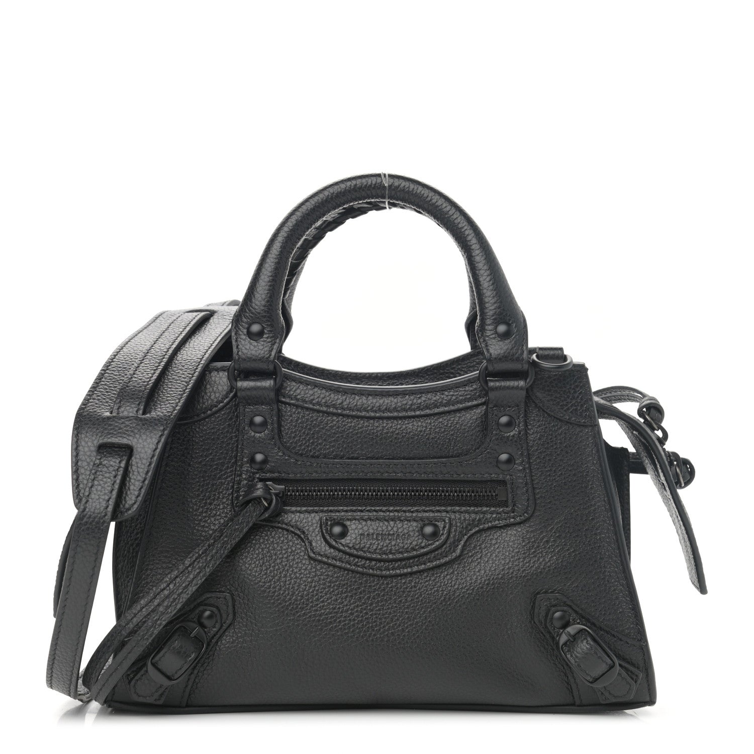 Balenciaga Grained Calfskin Neo Classic Black Hardware Mini City Black 1 of 13