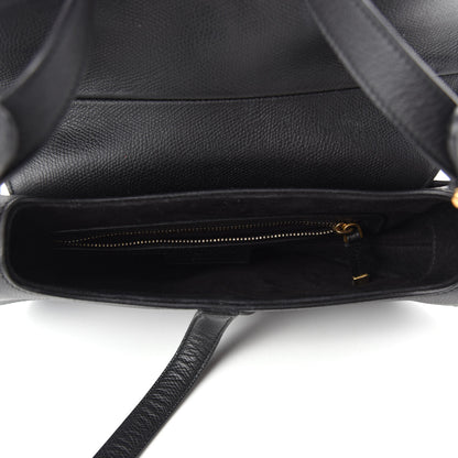 Christian Dior Grained Calfskin Saddle Bag Black 5 of 12