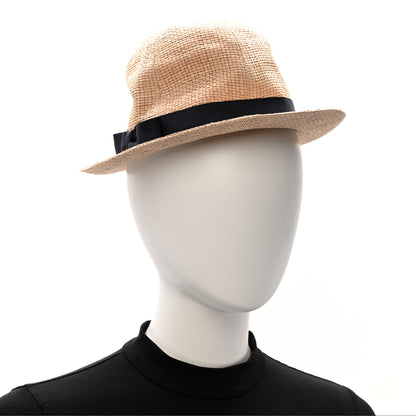 Gucci Straw Grosgrain Wide Brim Hat L Black 2 of 11