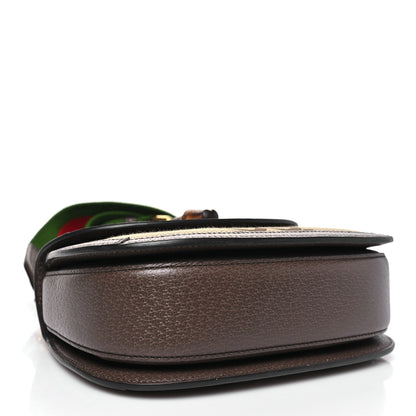 Gucci Monogram Jumbo GG Textured Dollar Calfskin Web Small Bamboo 1947 Top Handle Bag Camel Ebony New Acero 4 of 10