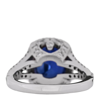 Roberto Coin PARKER & WEST BY FASHIONPHILE Platinum Diamond Tanzanite .66ctw Halo Split Shank Ring 51/5.75 4 of 9