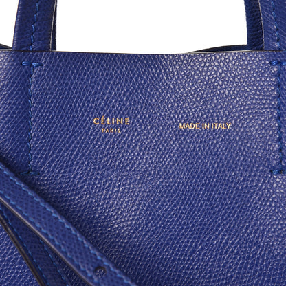 Celine Grained Calfskin Small Vertical Cabas Indigo 8 of 11