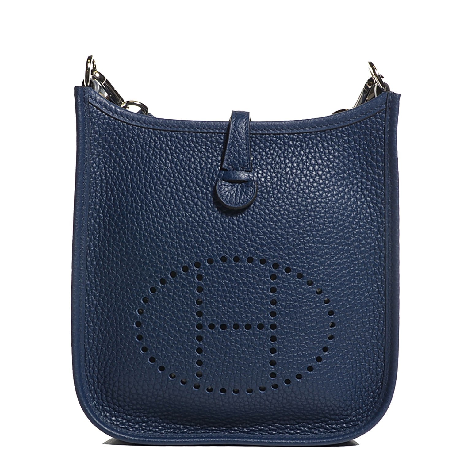 Hermes Taurillon Clemence Evelyne TPM Bleu Saphir 1 of 15