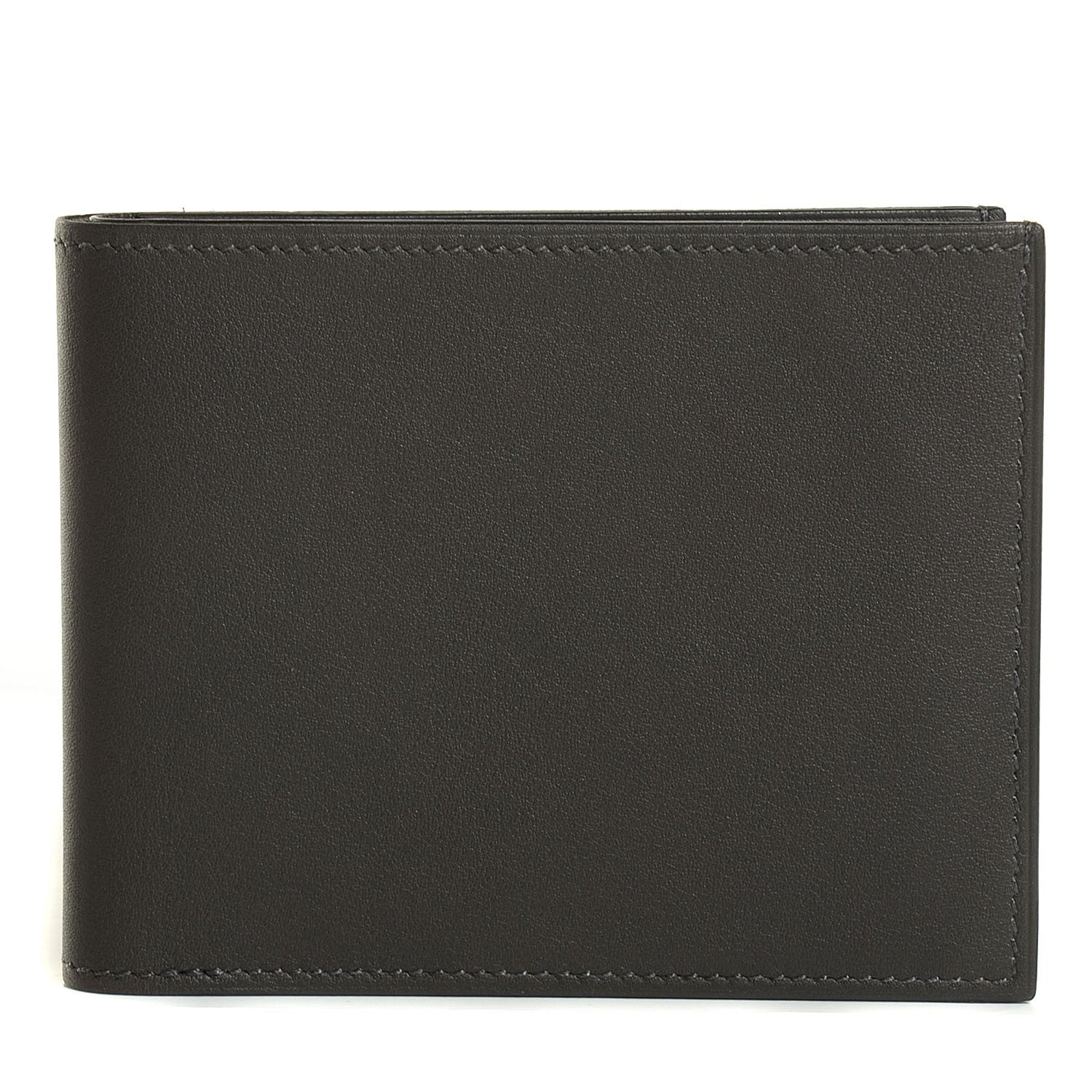 Hermes Veau Swift Silk Citizen Twill Wallet Etain Bleu de Malte 1 of 10