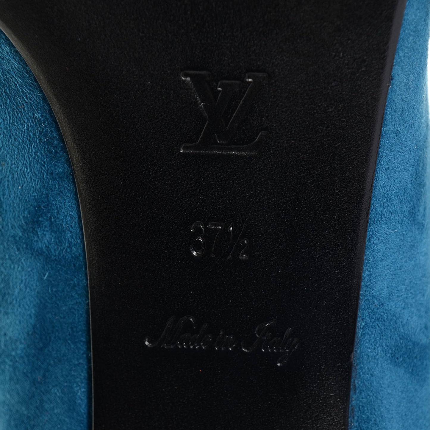 Suede Goatskin Crystal Addict Slipper 37.5 Blue