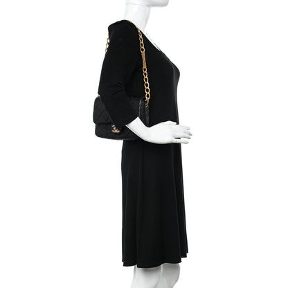 Chanel Lambskin Quilted Chain Flap Black 2 of 11