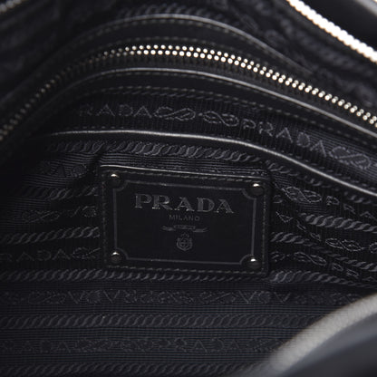 Prada Tessuto Nylon Soft Calf Shopping Satchel Black 6 of 10