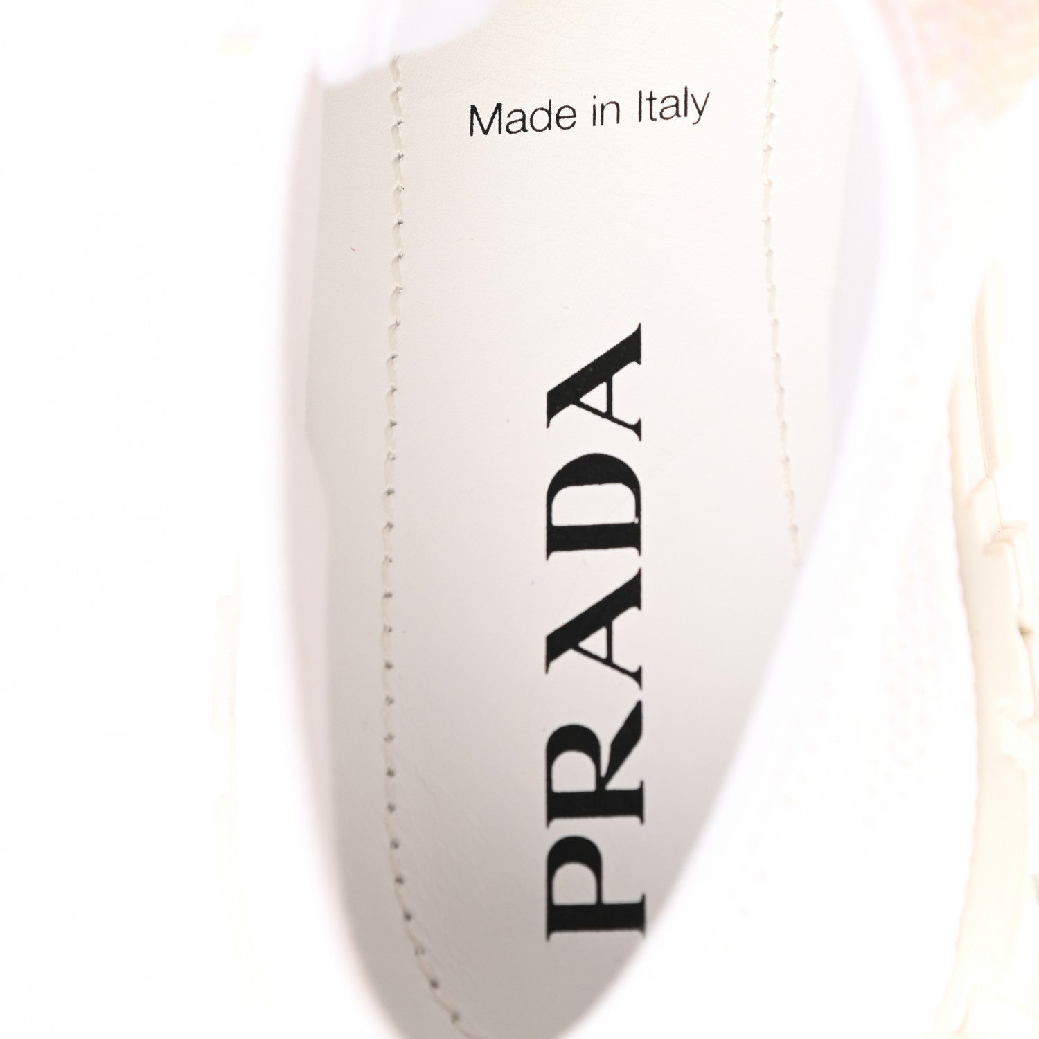 Prada Paillettes Triangle Logo Double Wheel 50mm Sneakers 37 White 8 of 10