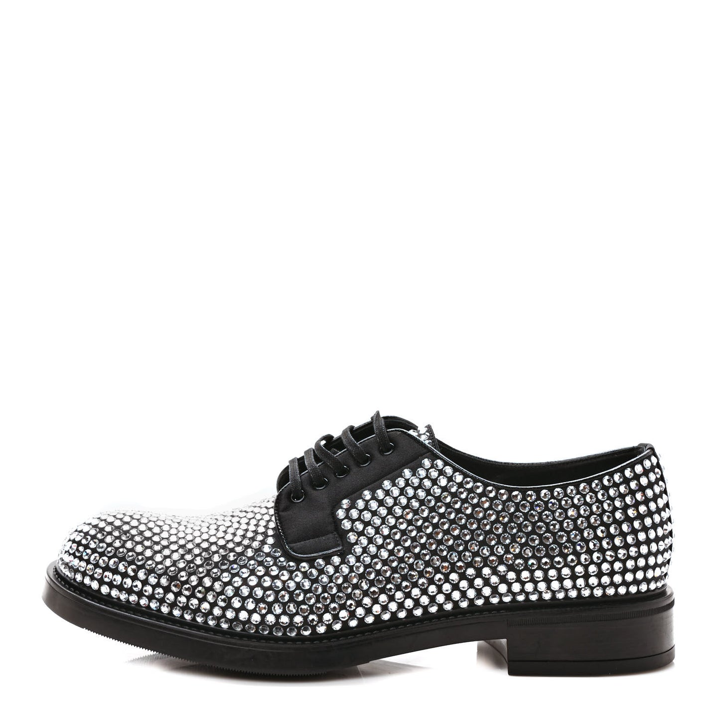 Satin Crystal Mens Derby Loafers 8 Crystal