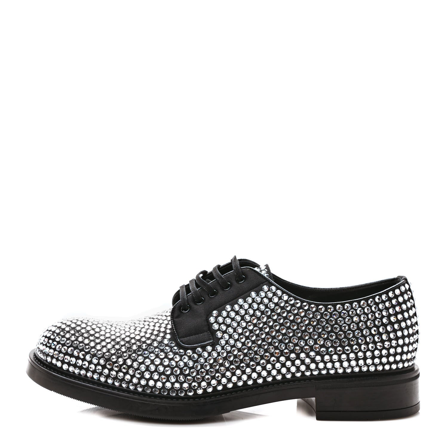 Prada Satin Crystal Mens Derby Loafers 8 Crystal 1 of 10