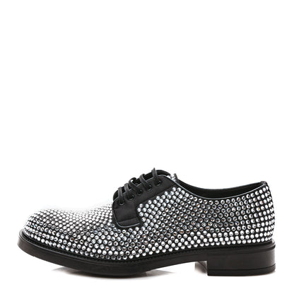 Prada Satin Crystal Mens Derby Loafers 8 Crystal 1 of 10