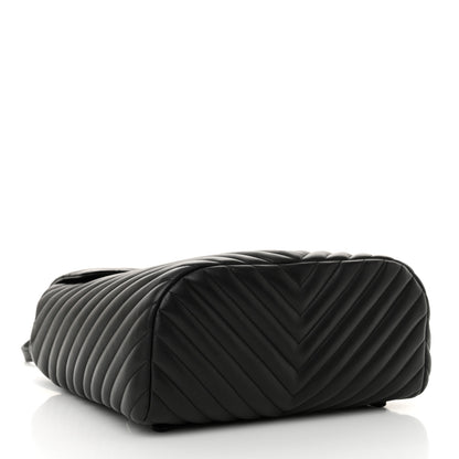 Chanel Calfskin Chevron Quilted Large Urban Spirit Backpack Black 4 of 11