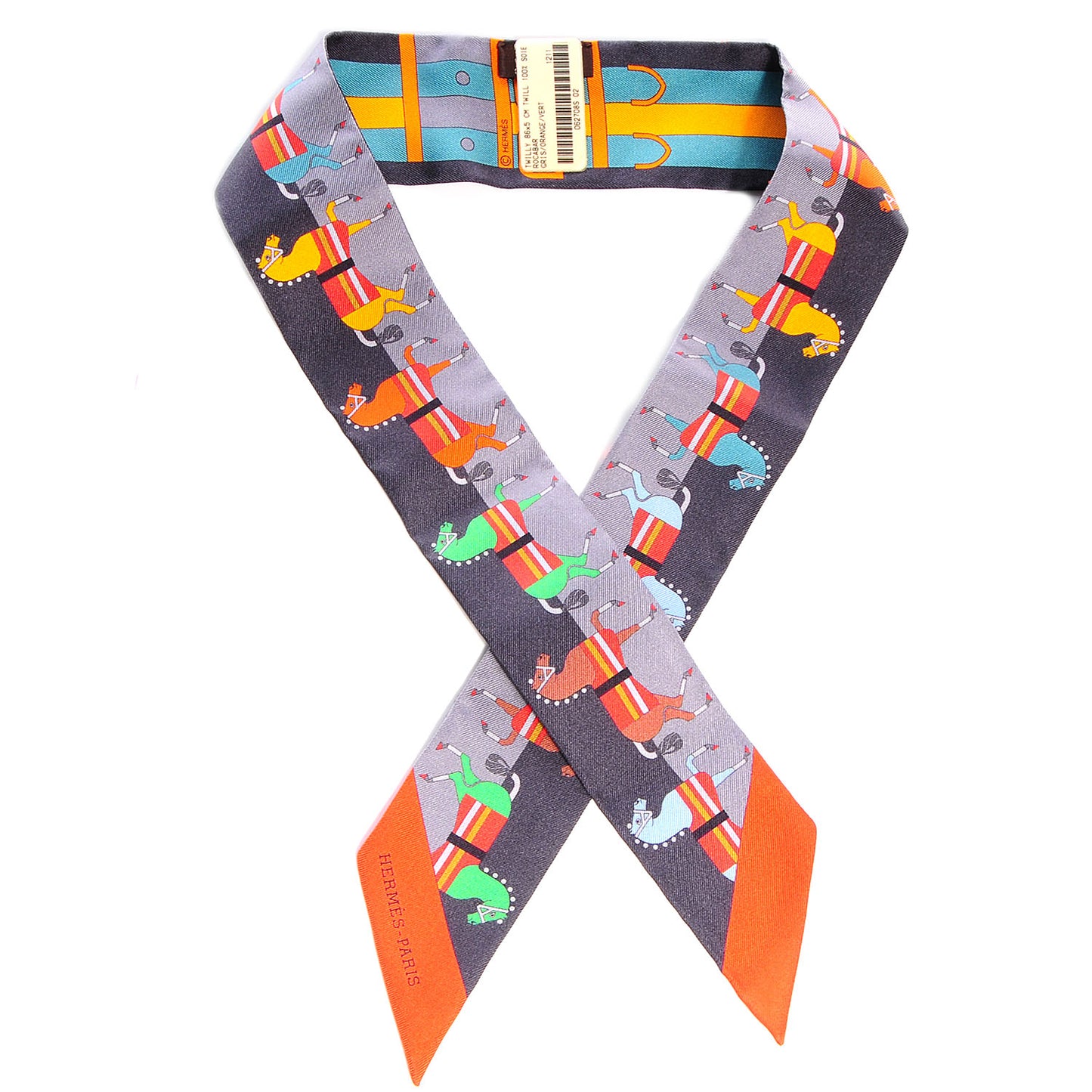 Silk Rocabar Twilly Gris Orange Vert