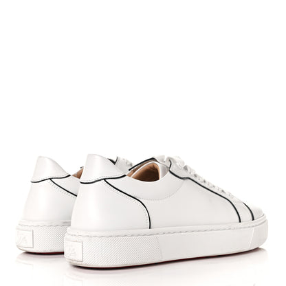 Christian Louboutin Calfskin Patent Vieirissima Flat Sneakers 38.5 White Black 4 of 8