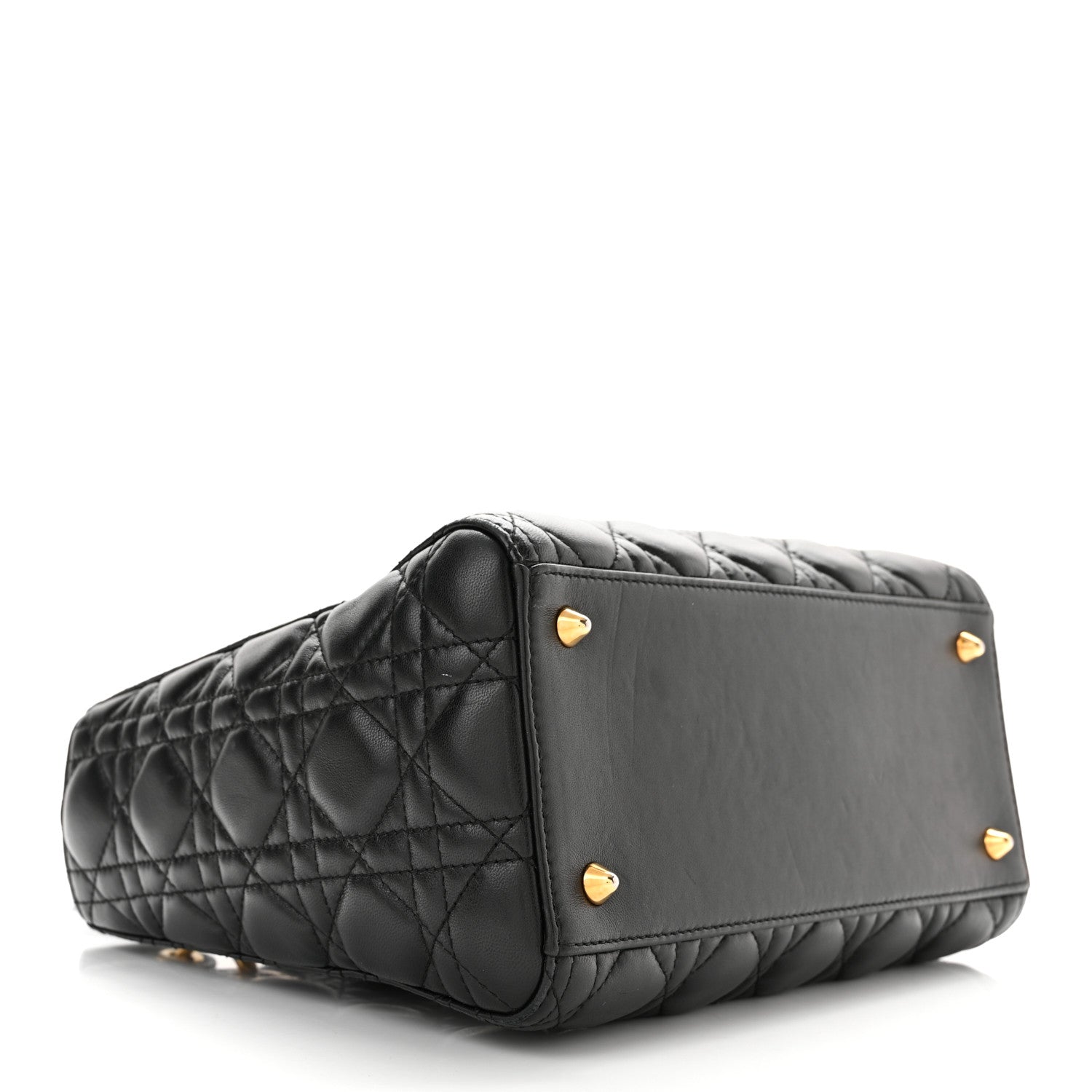 Christian Dior Lambskin Cannage Medium Lady Dior Black 4 of 10