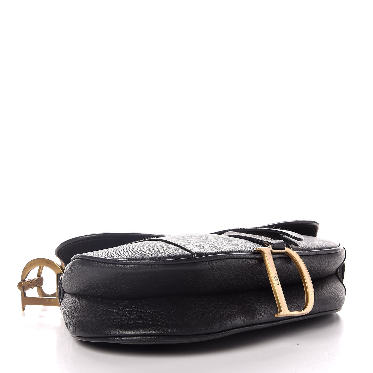 Christian Dior Calfskin Saddle Bag Black 4 of 7