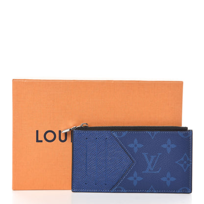 Louis Vuitton Monogram Taiga Coin Card Holder Cobalt 7 of 7