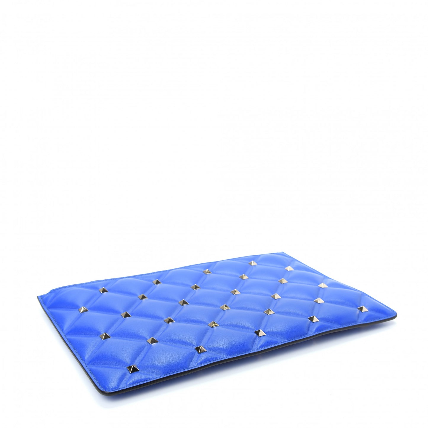 Nappa Small Candystud Zip Pouch Acid Blue