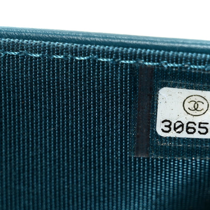 Chanel Caviar Quilted Boy Wallet On Chain WOC Blue 8 of 11