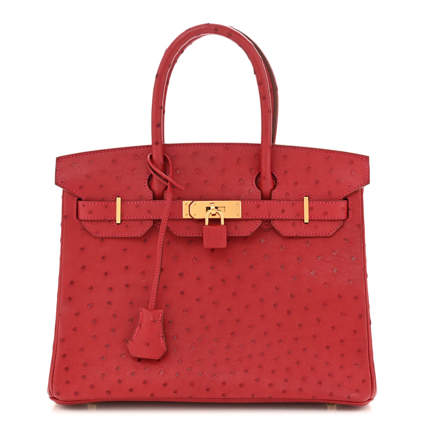 Ostrich Birkin 30 Rouge Vif