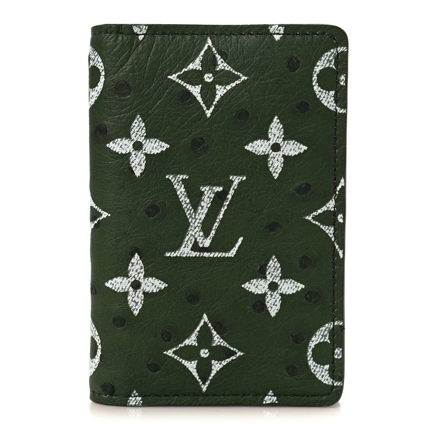 Louis Vuitton Ostrich Monogram Pocket Organizer Cactus 1 of 7