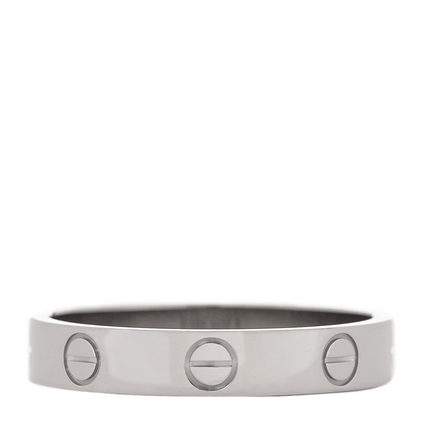 18K White Gold 3.5mm LOVE Wedding Band Ring 56 7.75