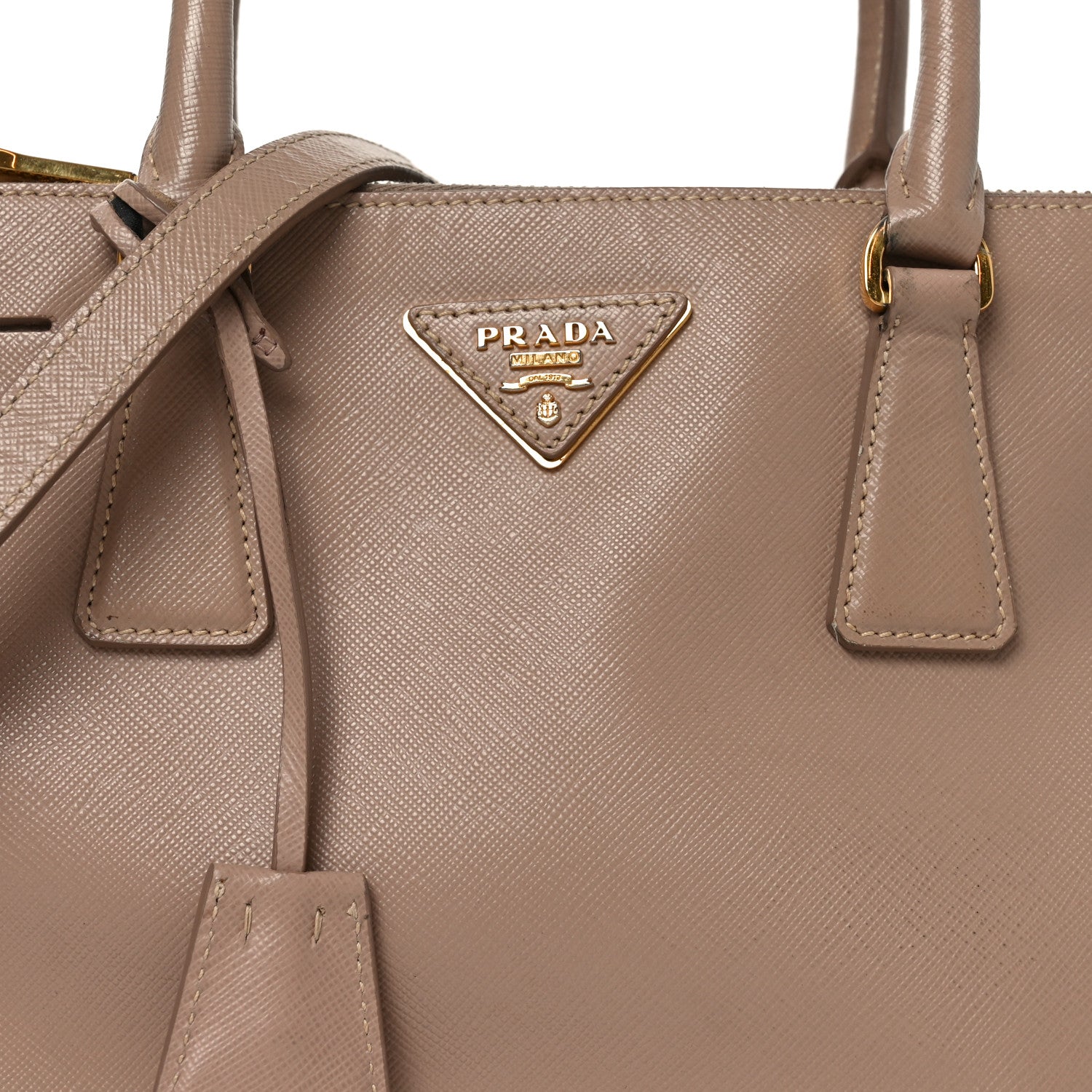 Prada Saffiano Lux Small Galleria Double Zip Tote Cammeo 7 of 9
