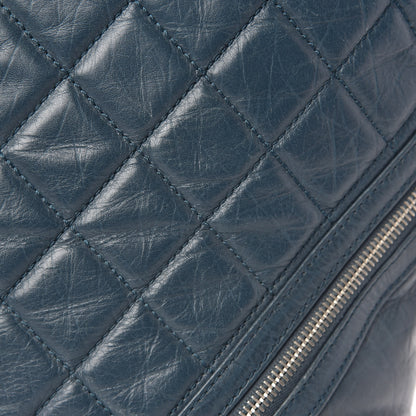 Chanel Aged Calfskin Quilted Large Cotton Club Tote Blue 12 of 20
