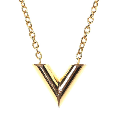 Louis Vuitton Essential V Necklace Gold 4 of 6
