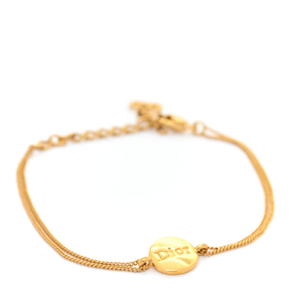 Christian Dior Metal Logo Chain Bracelet Gold 1 of 6