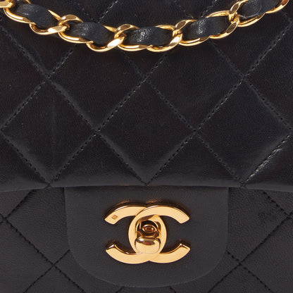 Chanel Lambskin Quilted Medium Double Flap Black 7 of 9