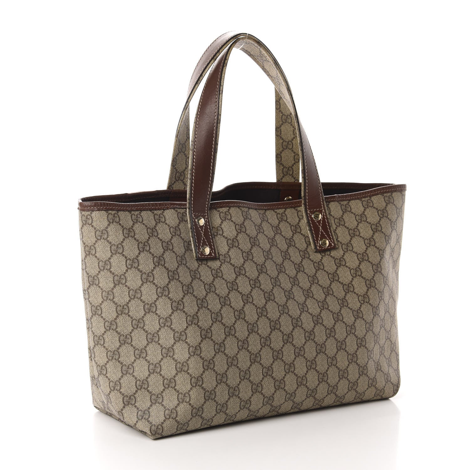 Gucci GG Plus Monogram Medium Signature Web Loop Tote Brown 3 of 14