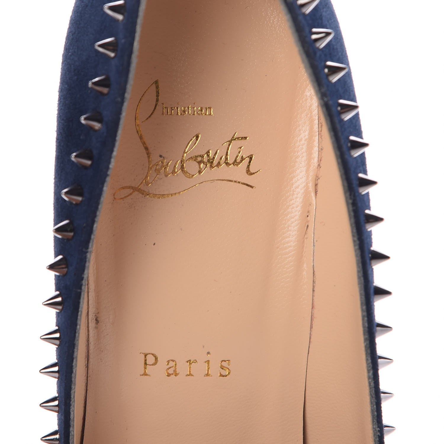Christian Louboutin Veau Velours Anjalina 85 Pumps 36.5 Marine 9 of 14