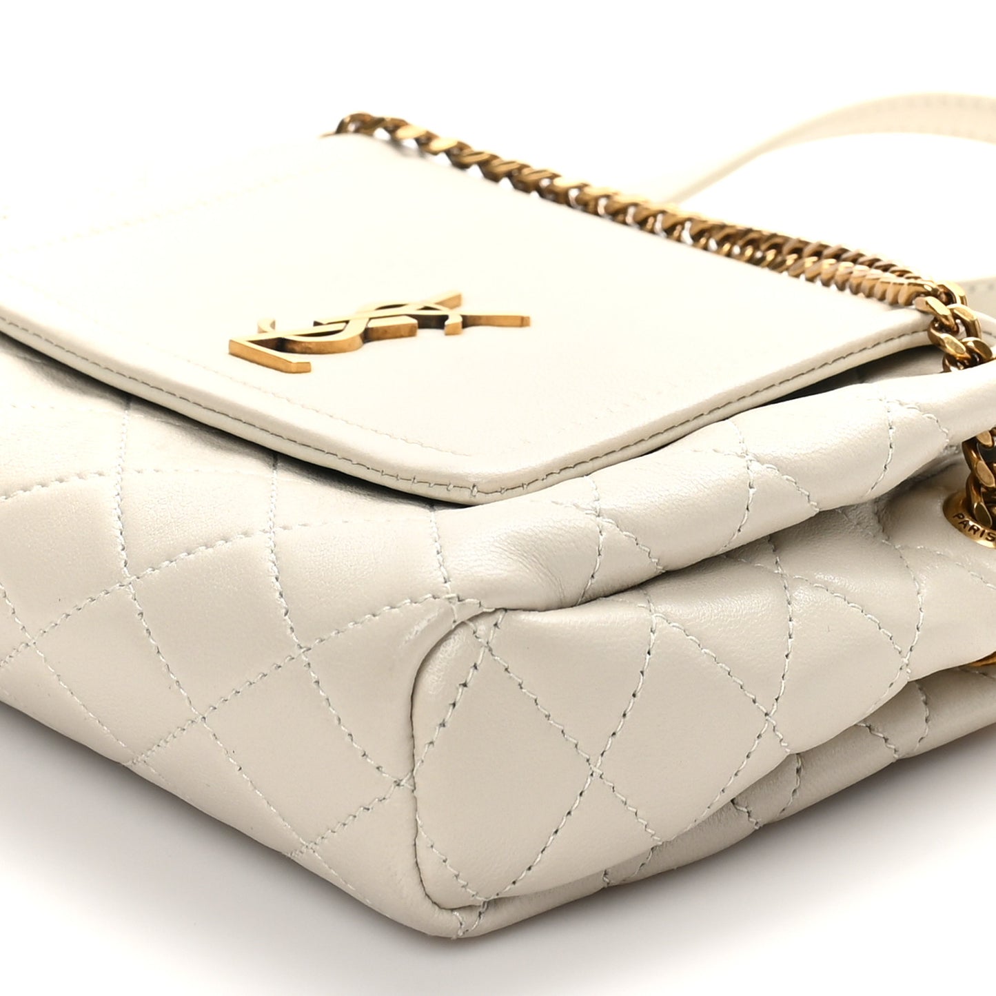 Lambskin Quilted Monogram Mini Nolita Crema Soft