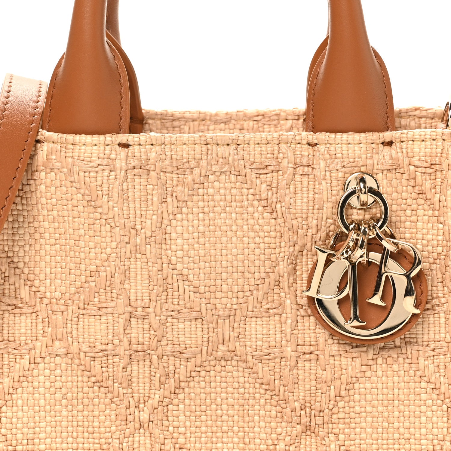 Christian Dior Raffia Cannage Mini Dior Book Tote Beige 7 of 9