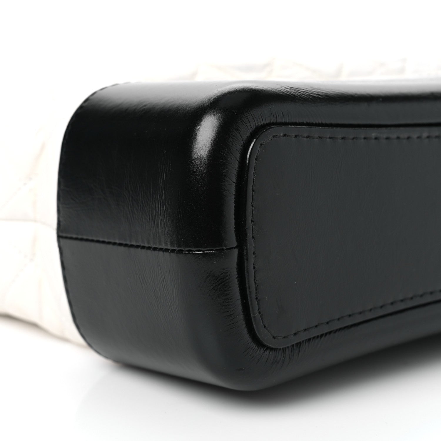 Chanel Aged Calfskin Quilted Medium Gabrielle Hobo Black White 9 of 10