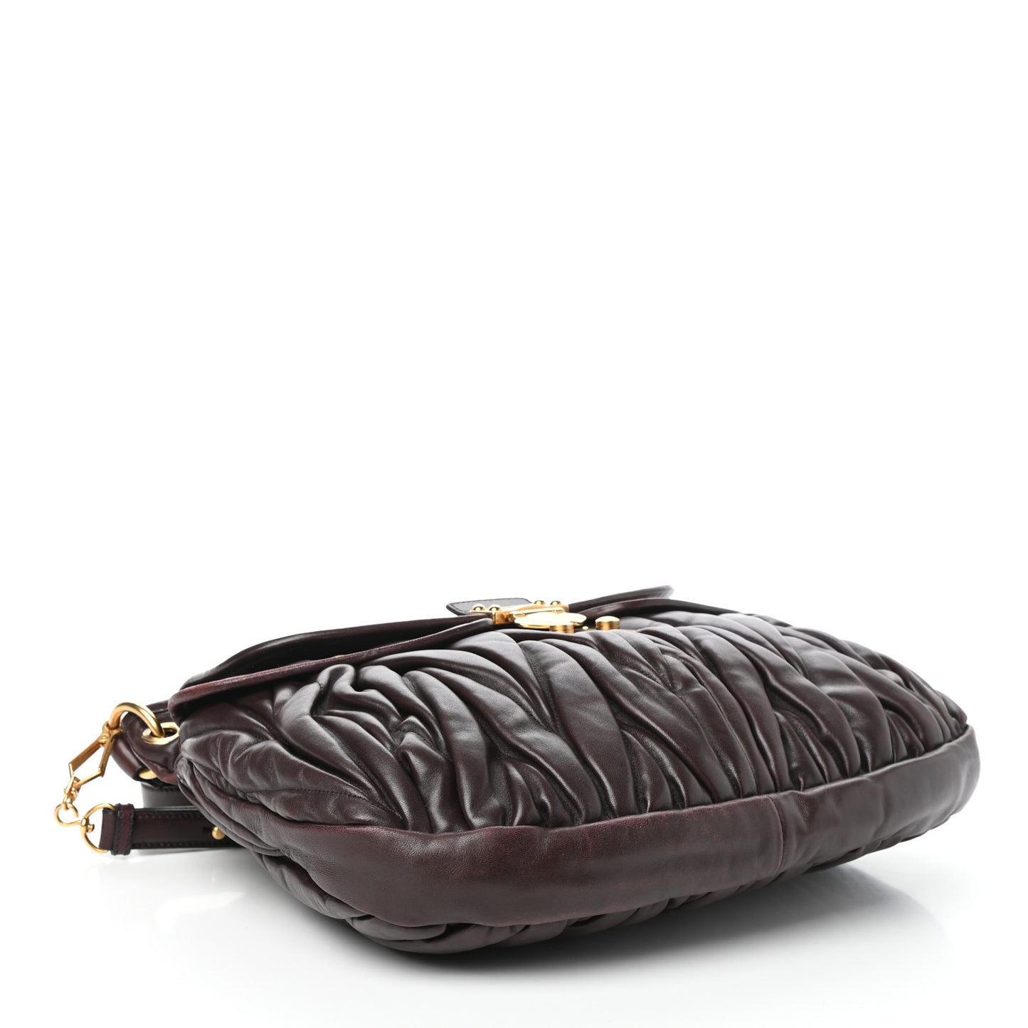 Nappa Matelasse Coffer Hobo Prugna